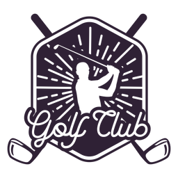 Autocolante de distintivo de jogador de clube de golfe Desenho PNG