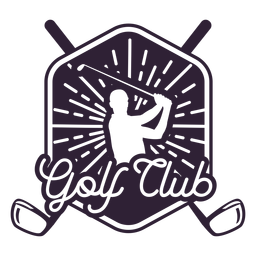 Golf club club player badge sticker Transparent PNG