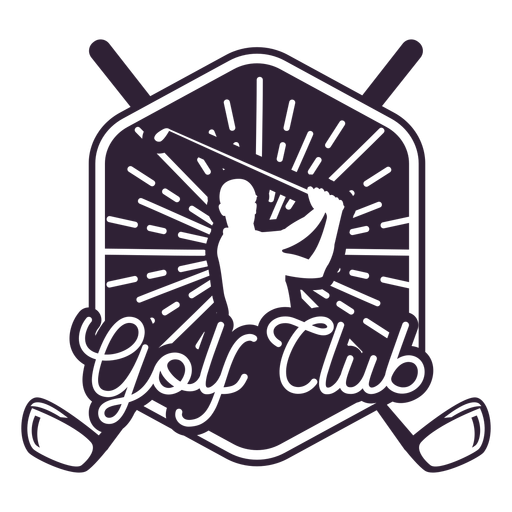 Pegatina de la insignia del jugador de club del club de golf