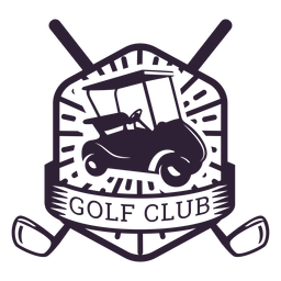 Pegatina de la insignia del carro de golf de la rueda del club del club de golf Diseño PNG