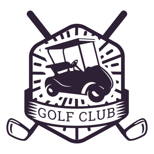 Golf club club wheel golf cart badge sticker PNG Design