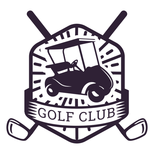 Pegatina de la insignia del carro de golf de la rueda del club del club de golf Diseño PNG