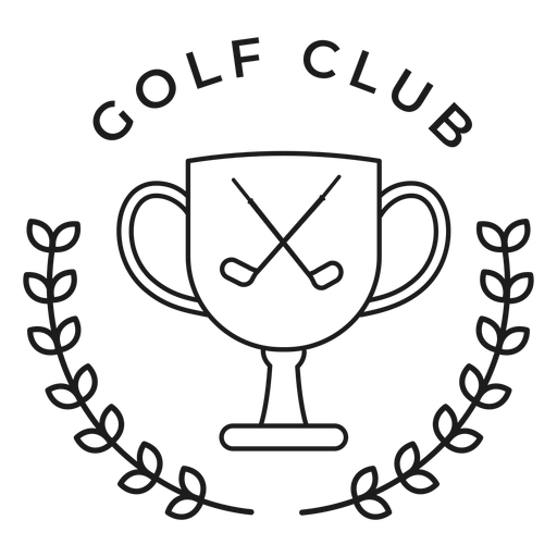 Club de golf copa club rama insignia trazo