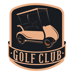 Logotipo do volante do volante do carrinho de golfe do clube de golfe Desenho PNG