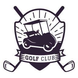 Golf Club Rad Golf Cart Club Abzeichen Aufkleber PNG-Design