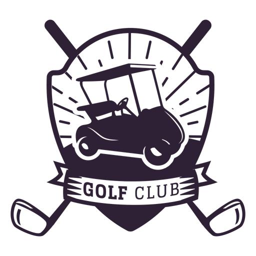 Etiqueta do emblema do clube do carrinho de golfe da roda do clube de golfe Desenho PNG