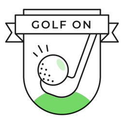 Golf na etiqueta colorida do crachá do clube da bola Golf na etiqueta colorida do crachá do clube da bola