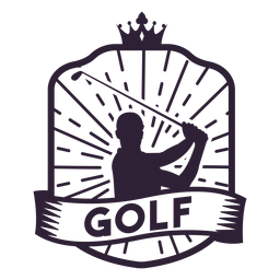 Golf Crown Club Spieler Abzeichen Aufkleber PNG-Design