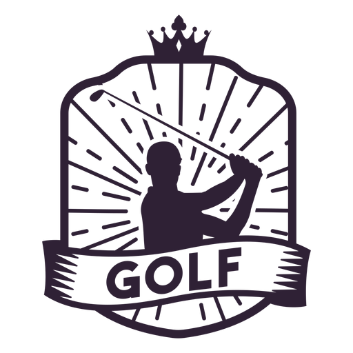 Etiqueta do emblema do jogador do clube da coroa do golfe Desenho PNG