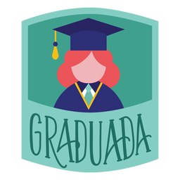 Graduada person academic cap sticker PNG Design