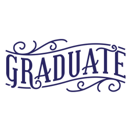 Graduate curl sticker PNG Design
