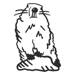 Ground marmot focinho foca pêlo pedra doodle Ground marmot focinho foca pêlo pedra doodle
