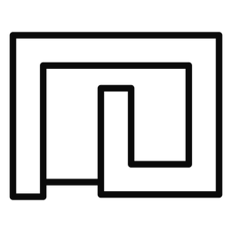 H laberinto yarda de trazo Diseño PNG