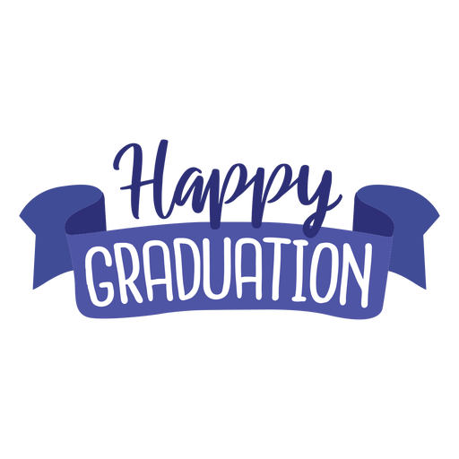 Download Happy graduation ribbon sticker - Transparent PNG & SVG ...