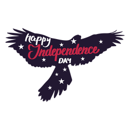 Happy Independence Day Eagle Wing Sticker PNG & SVG Design For T-Shirts