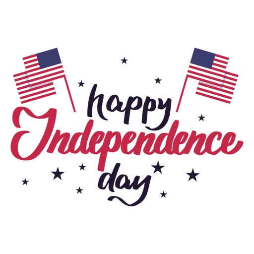 Happy independence day flag star usa sticker