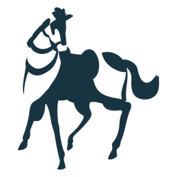 Silhueta detalhada de sela de crina de casco de cauda de cavalo Desenho PNG
