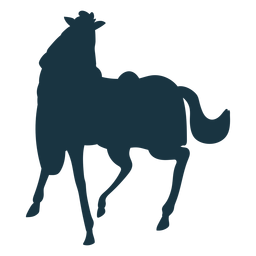 Silhueta de sela de crina de casco de cauda de cavalo Desenho PNG