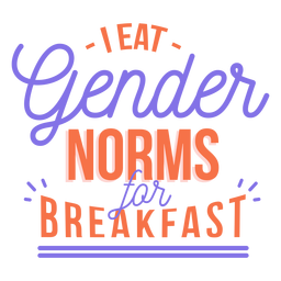 Como normas de género para el desayuno pegatina de rayas