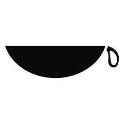 K basket cup bowl detailed silhouette PNG Design