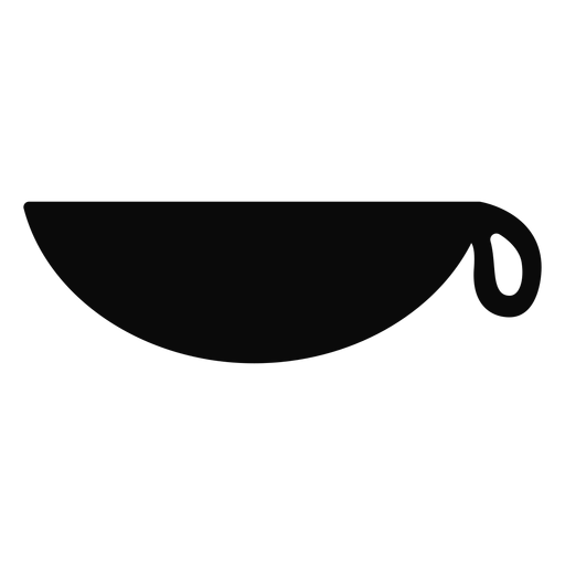 K basket cup bowl silhouette PNG Design