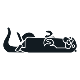 Kalan Pelzschwanz Schnauze detaillierte Silhouette PNG-Design