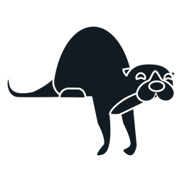 Kalan Schwanzfell Schnauze detaillierte Silhouette PNG-Design