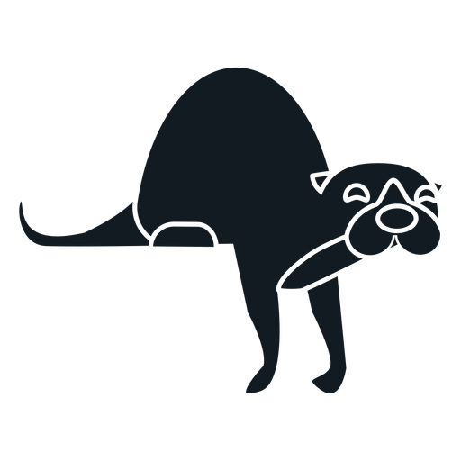 Kalan tail fur muzzle detailed silhouette PNG Design