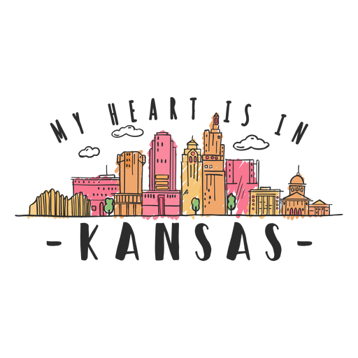 Kansas-Skylineaufkleber