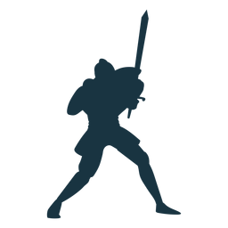 Silhueta de espada de armadura de placa de cavaleiro Desenho PNG