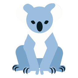 Koala claw ear nose rounded flat PNG Design