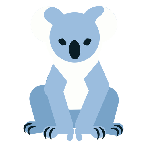 Koala claw ear nose rounded flat PNG Design
