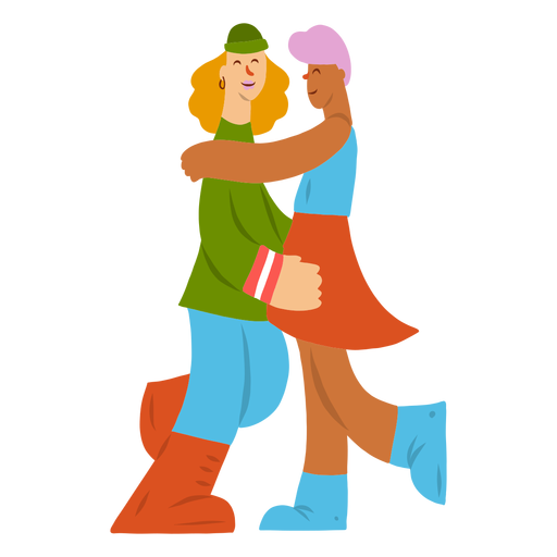 Lady casal par gay saia plana Desenho PNG