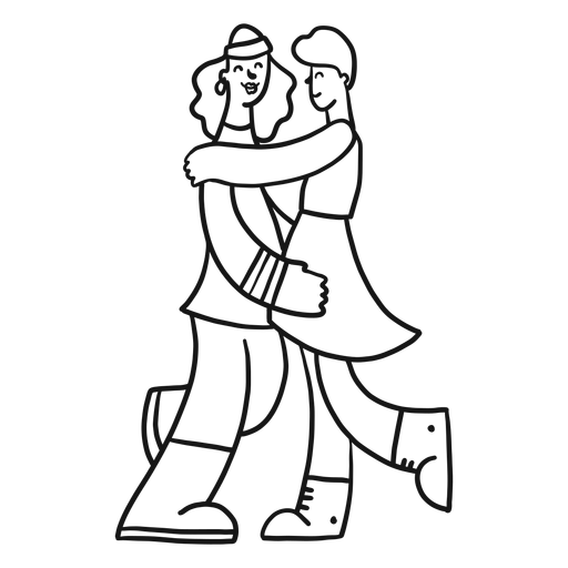 Lady couple pair gay skirt stroke PNG Design