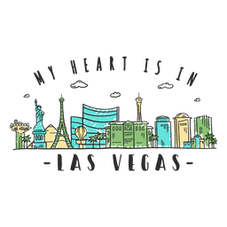 Pegatina de las vegas Diseño PNG