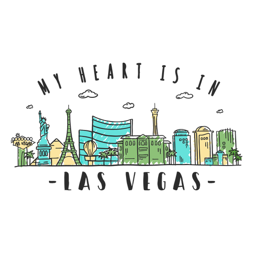 Las Vegas-Aufkleber PNG-Design