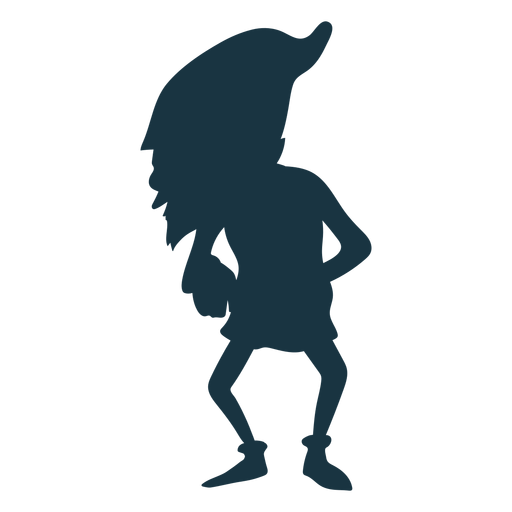 Kobold Bart Gnom Kappe Silhouette PNG-Design