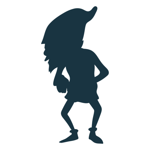 Leprechaun beard gnome cap silhouette PNG Design