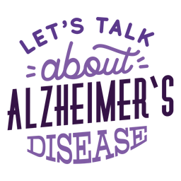 Vamos falar sobre a etiqueta do emblema da doença de alzheimer Vamos falar sobre a etiqueta do emblema da doença de alzheimer