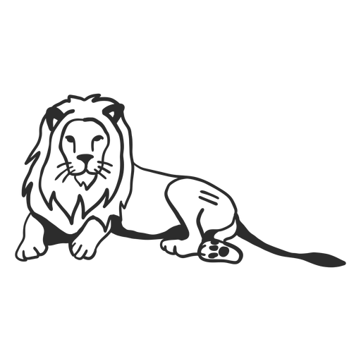 Lion king tail mane doodle PNG Design