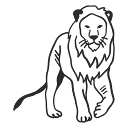 Rabisco de Leão Rei Juba Desenho PNG