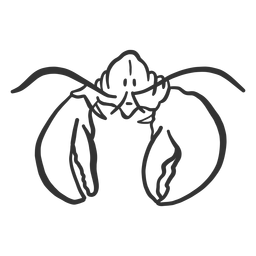 Lobster antenna claw doodle PNG Design
