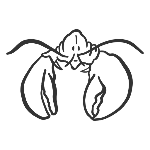 Doodle de garra de antena de lagosta Desenho PNG