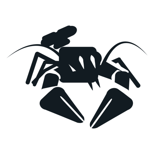Lobster claw antenna whisker tail detailed silhouette PNG Design