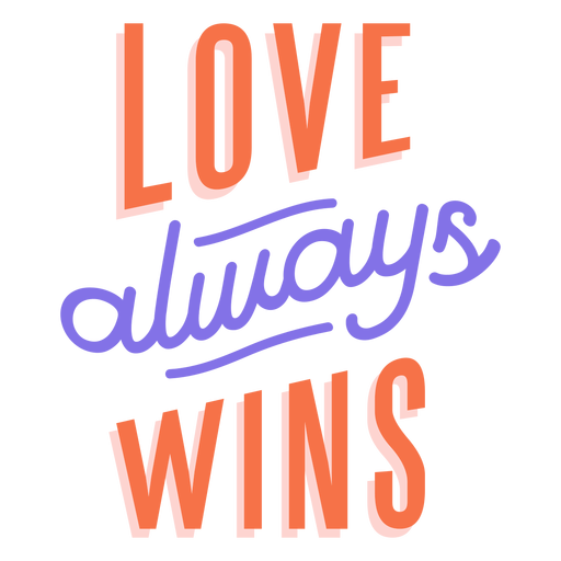 Download Love always wins stripe sticker - Transparent PNG & SVG ...