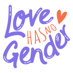 Liebe hat keinen Geschlechtsherzaufkleber PNG-Design