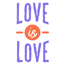 Adesivo de círculo de listras de amor é amor Desenho PNG