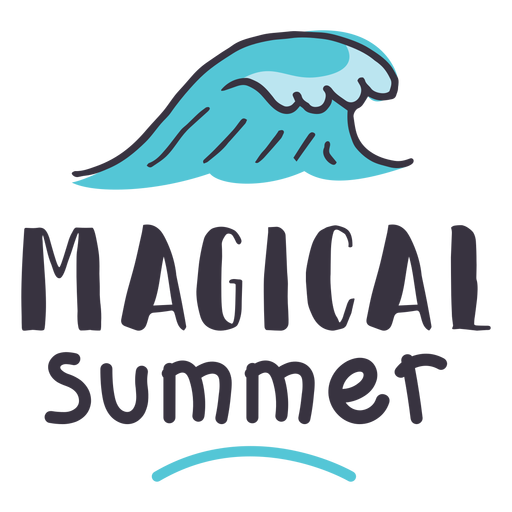 Download Magical summer wave badge sticker - Transparent PNG & SVG ...