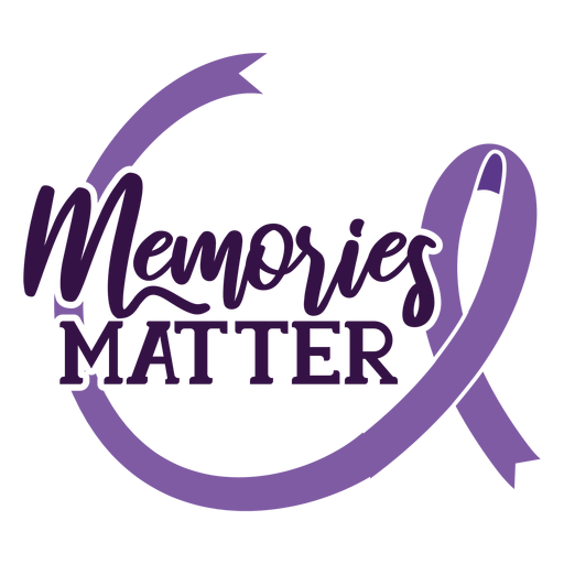 Memories matter ribbon badge sticker PNG Design