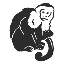 Garabato mono cola cola pierna doodle Diseño PNG